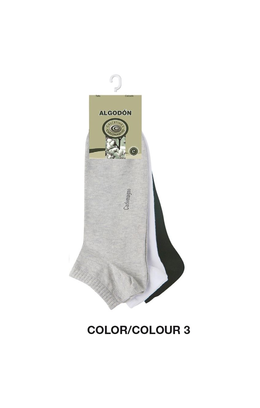 Pack 6 pares de calcetines invisibles algodón